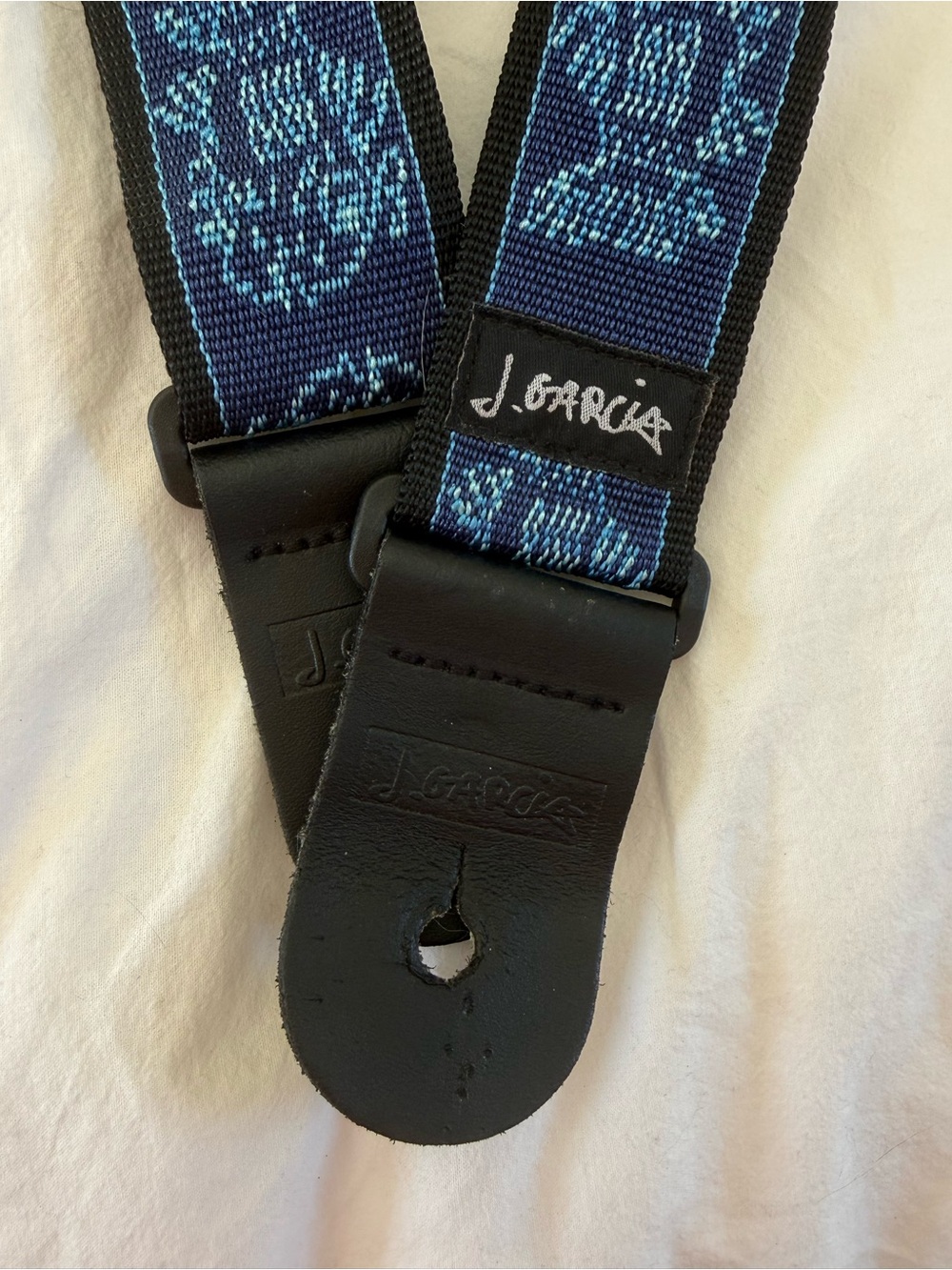 Garcia Blue Patterned Guitar Strap - Picture 2 of 3